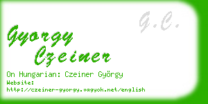 gyorgy czeiner business card